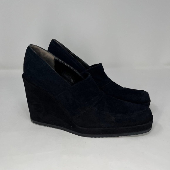 Stephane Kelian Shoes - Stephane Kélian Paris Black Suede Wedges Womens Size 7 1/2